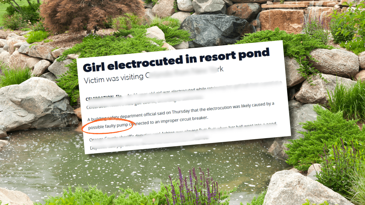 Girl electrocuted by faulty pump