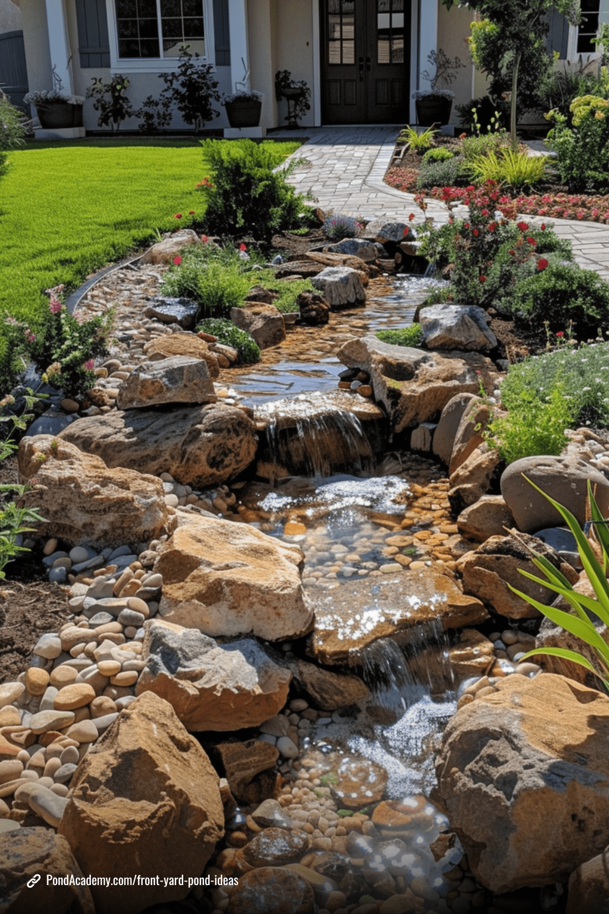 Front yard pond idea 1