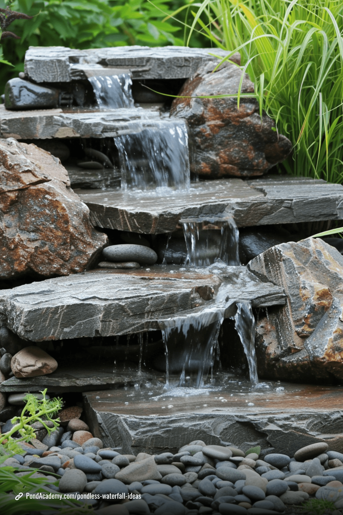 Pondless waterfall idea 13