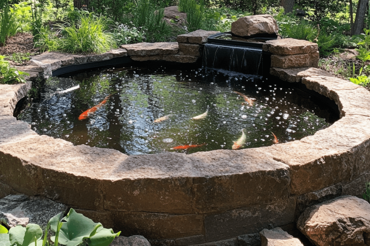 Raised garden pond idea 7