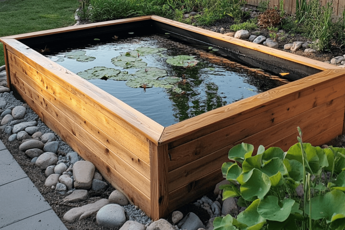 Raised garden pond idea 10