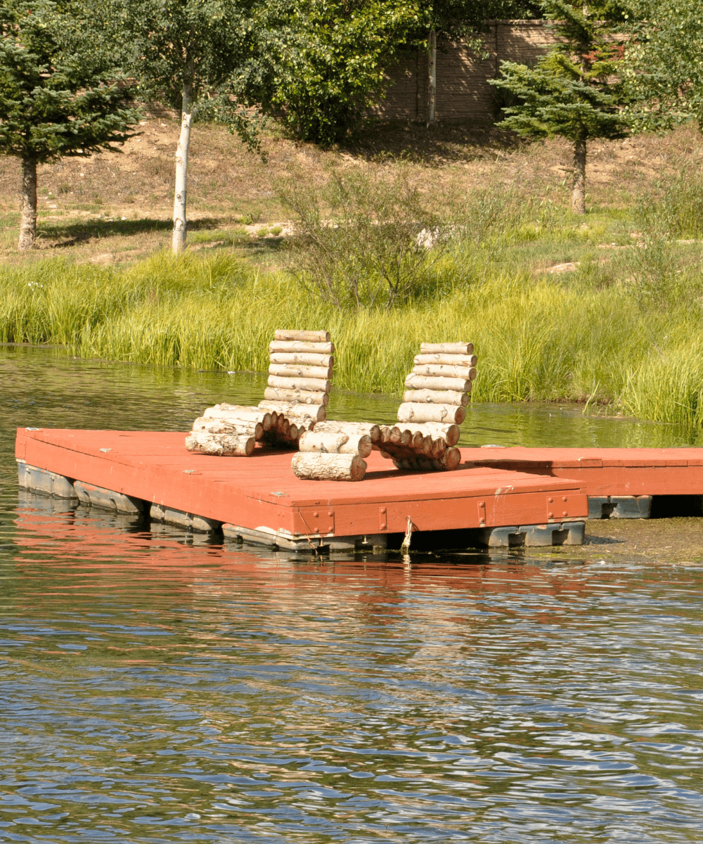 Pond dock idea 15