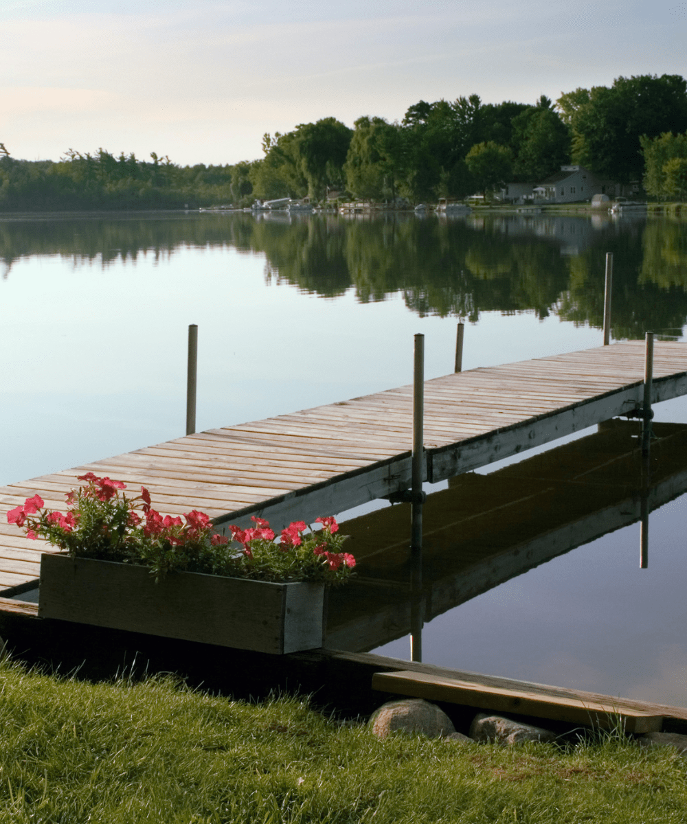 Pond dock idea 19